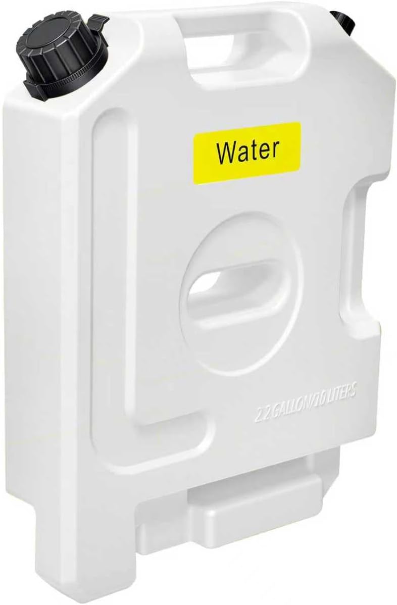 2.2-Gallon Mountable Off-Road Water Tank-1PC.Made of polyethylene, with a Built-in Pipeline, Suitable for Installation and use on Off-Road Vehicles and Motorcycles. (1, white)