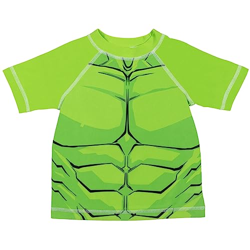 Image of Marvel Boys' Swimwear 2-Piece Rashguard and Swim Trunks Set Toddler to Big Kid