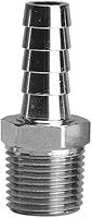 Vista 1 de Beduan Acero Inoxidable 1" Púa de Manguera a 1" Macho NPT para Ajuste de Elaboración Casera de Agua y Aire