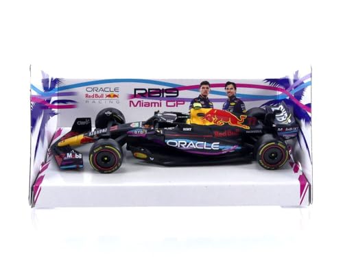Bburago - Red RB19 - Miami GP 2023-1/43, Blue / Red / Yellow, Lunghezza: 10 cm, Larghezza: 4 cm, Altezza: 4 cm - Image 3