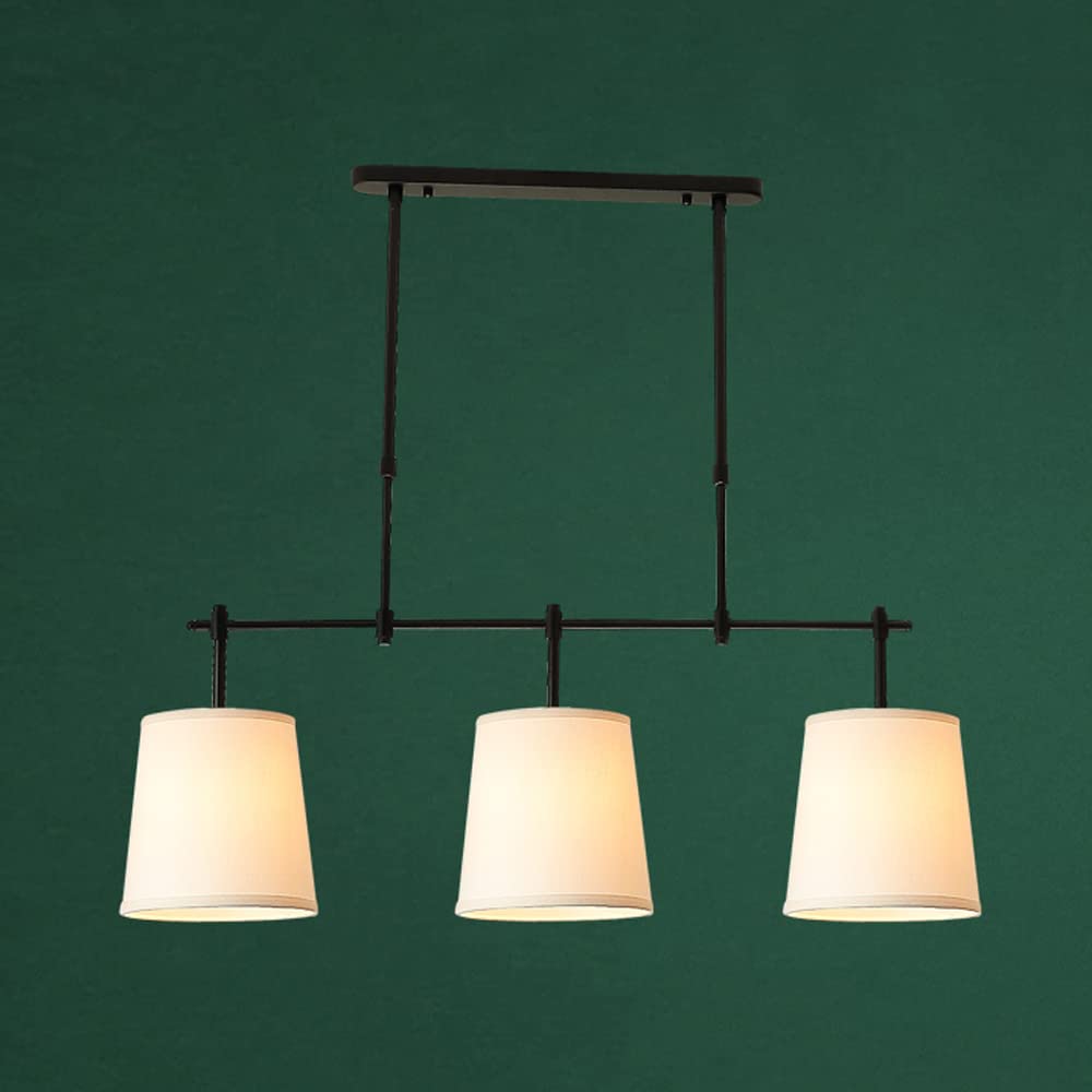 Suspension longue moderne en tissu pour éclairage de bar et salon