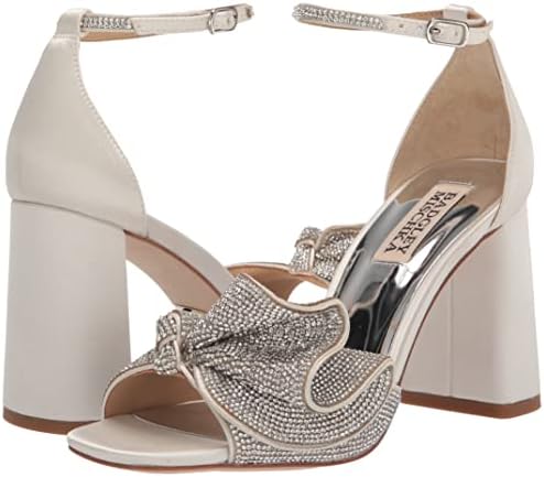 Badgley Mischka Women's Poppy Heeled Sandal, Soft White, 8 | Image 6