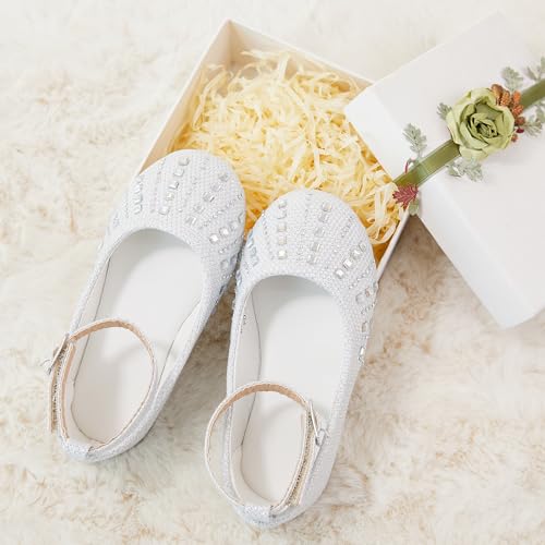 Image of GINFIVE Toddler Girls Dress Shoes Little Girls Mary Janes Ballerina Flats Shoes Toddler