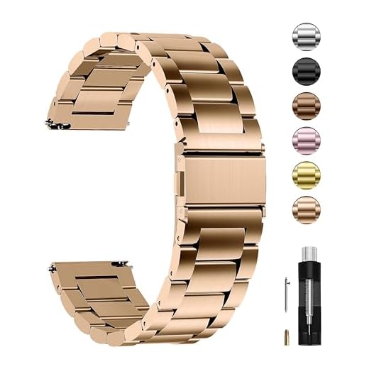 Fullmosa Uhrenarmband Edelstahl für 20mm Metall Armbänder mit Schnellverschluss geeignet für Damen&Herren,Rosegold
