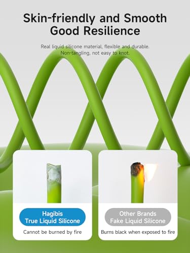 Image of Hagibis USB 4 Cable, 3.3ft Silicone USB C 240W Fast Charging Cable with 8K@60Hz 40Gbps Data Transfer Thunderbolt 4 /3 Video Cord for iPhone 15 /15 Pro Max, iPad, MacBook (90 Magnetic, Silicone)