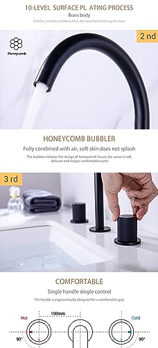 Robinet de lavabo double support pour une vanité moderne - 7