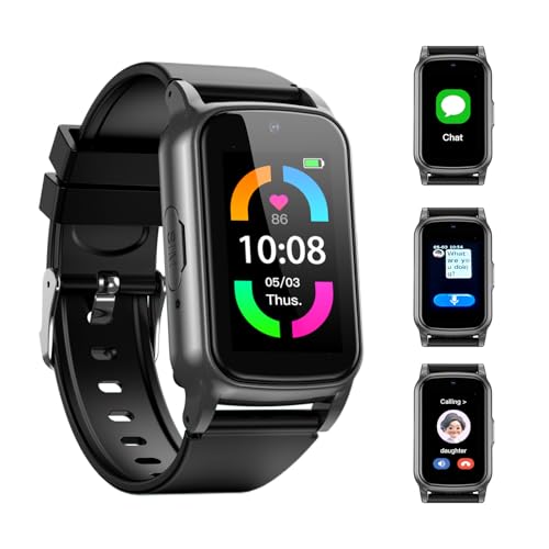 Fajocru Senior GPS Smart Watch with Fall Detection - 4G LTE...