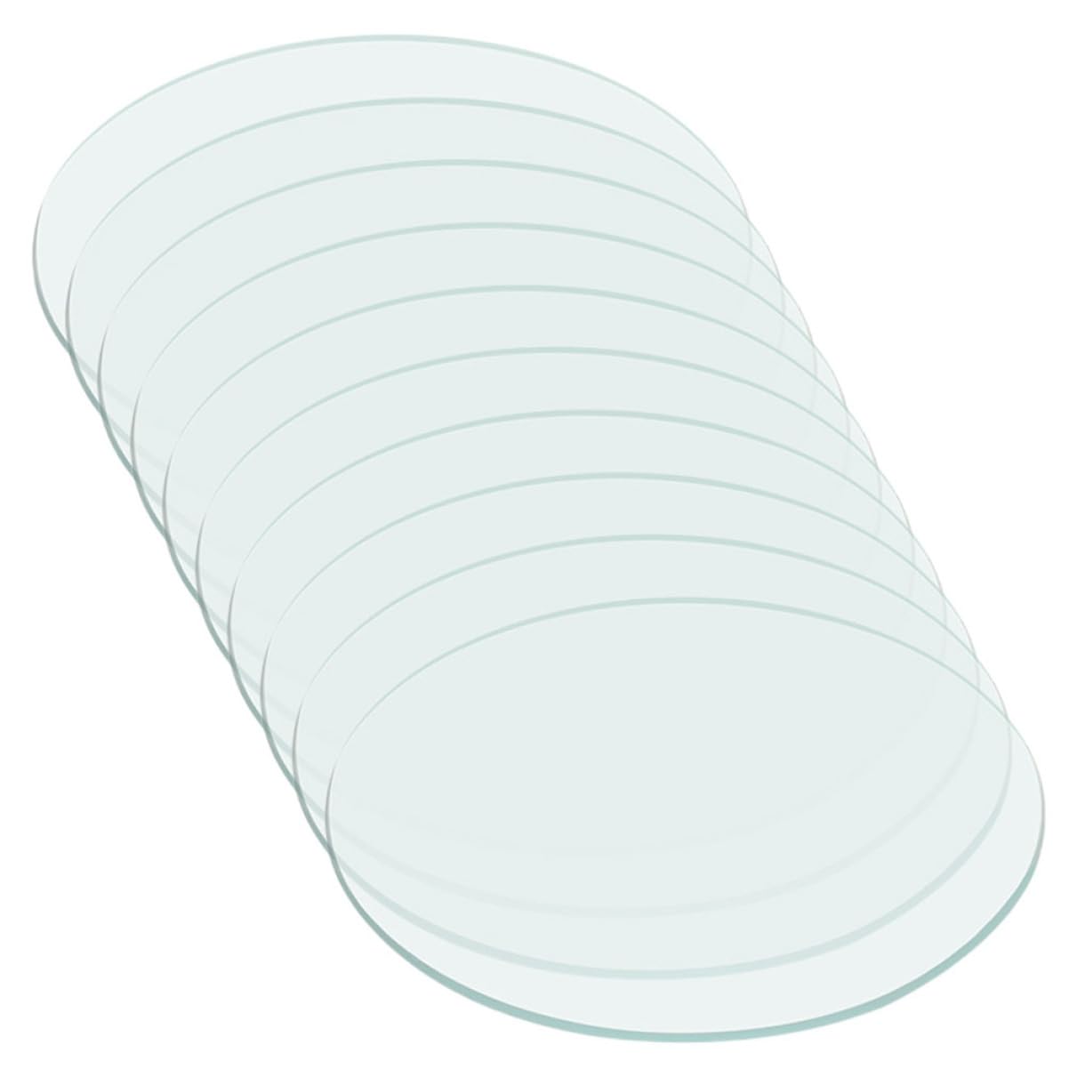 Veemoon 10pcs Chemistry Watch Glass Beakers Laboratory Accessories Round Beaker Cover Glass Chemical Experiment Cover for Lab Safety