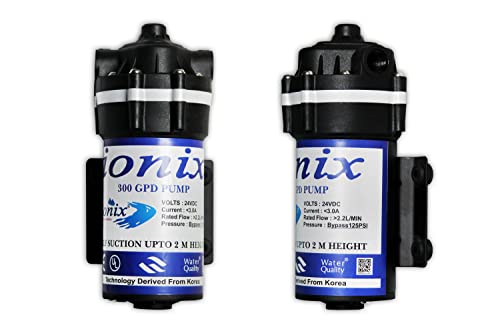 Image of IONIX Ro Booster Motor /Pump 300 GPD, for 25 LPH,50 LPH,100 LPH ro with Self sunction, Commerial Ro pump, 1 piece, black