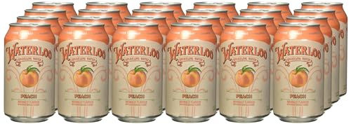 Image of Waterloo Peach Flavored Sparkling Water, 12 Pack, No Added Sugar, 144 Fluid Ounces (Pack Of 2)