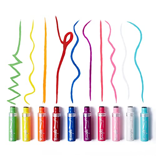 Bright Color Liquid Eyeliner By Romantic Beauty - Matte Liquid Eyeliner - Neon Eyeliner - Waterproof Eyeliner - Colorful Liquid Eyeliner - Smudgeproof Long Lasting - (Orange) #TOP5