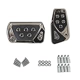 Opuweiy 2 PCS Car Pedal Pads, Automatic Transmission Brake and Accelerator Pedal Covers, Universal Accessories for Most Cars (Black)