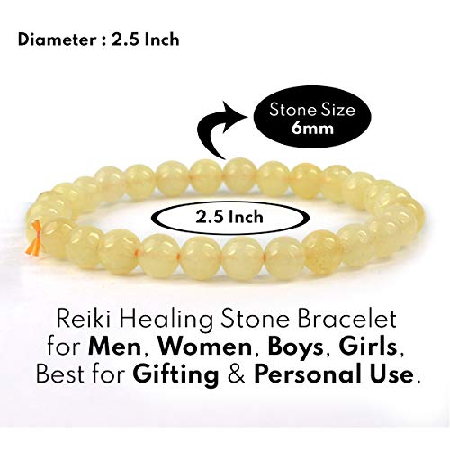 Image of Reiki Crystal Products Natural Crystal Stone Bracelet 6 mm Round Beads for Men & Women | Gemstone Jewellery Bracelet | Reiki Charged | Multiple Stone Variants Available