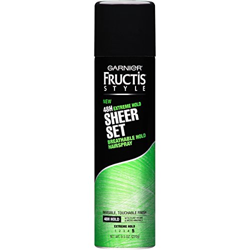 Garnier Fructis Style Sheer Set Extreme Hold Breathable Hairspray, All Hair Types, 9.5 oz.(Packaging May Vary)