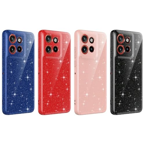 Coque magnétique Moto Edge 70 silicone rose protection pailletée antichoc