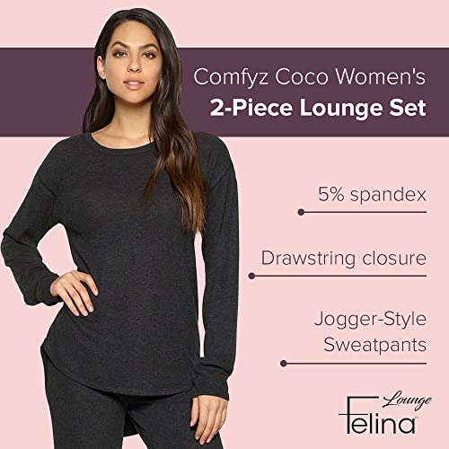 Felina | Comfyz Coco 2 Piece Lounge Set | Loungewear | Sleepwear (Blue/Olive, Small) #TOP1