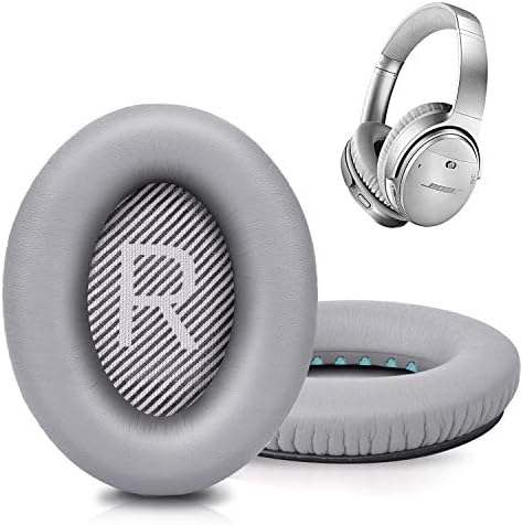 Premium Replacement Ear Pads for Bose QC35 & QC35ii Headphones Made by GEVO- Comfortable Adaptive Memory Foam and Extra Durable - Fits QuietComfort 35 & 35ii / SoundLink 1&2 AE（Over-Ear） (Silver)