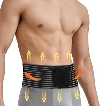 ENLUNTRA Umbilical Hernia Belt for Men and Women,Abdominal Support Binder with Compression Pad, Belly Button Umbilical Hernia Belts for MenL