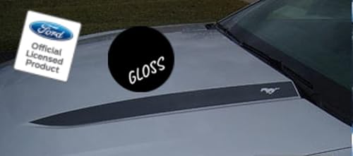 Decal Mods Hood Spears Cowl compatible con Ford Mustang Stripe Graphic Decal Package -LSD Black (Brillo) -CB (Compatible con 2010-2012) Juego de 2