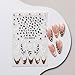 Leopard Print Nail Art Sticker Nail Decals 3D Self-Adhesive French Lines Nail Tip Hibiscus Flower Lace Floral Petals Nail Art Design Gel Polish Slider Decal Nail Charm for Manicure Decoration 4Sheets