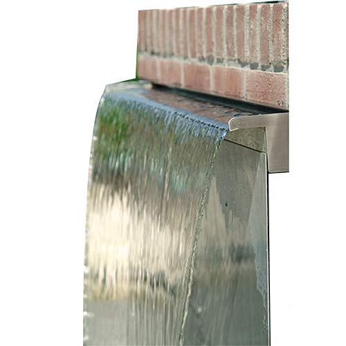 Primrose 120cm Stainless Steel Waterfall Blade Cascade (Sheer descent) Bottom Supply for Wall Water Features