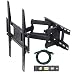 KECOBESTYEE Full Motion Articulating Dual Arm Tilt TV Wall Mount Bracket for 20-55 Inch LCD LED Plasma Flat Panel Screen VESA up to 400x400mm, 110lbs Weight Capacity, Includes HDMI Cable And Level
