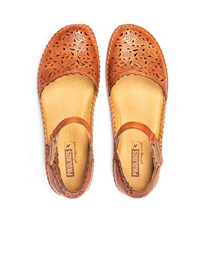 Image of PIKOLINOS P. Vallarta Women's Semi-Open Shoes | Leather | Hook-and-Loop Closure | Mid Heel | Size UK 2-8