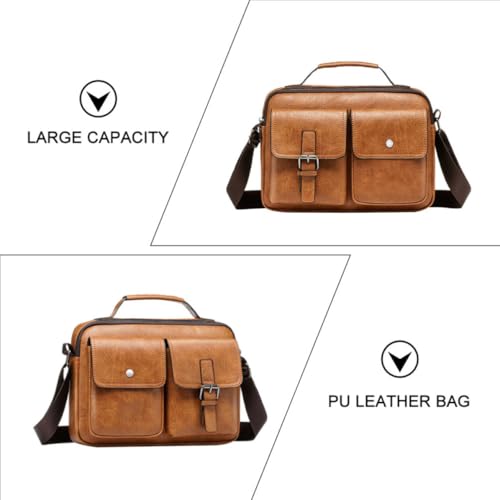 Bolso bandolera para hombre Hemobllo horizontal de gran capacidad en PU y nylon 7