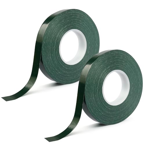 Waterproof Floral Tape Green Flower Floral for Craft Bouquet Wrapping, 2Pcs