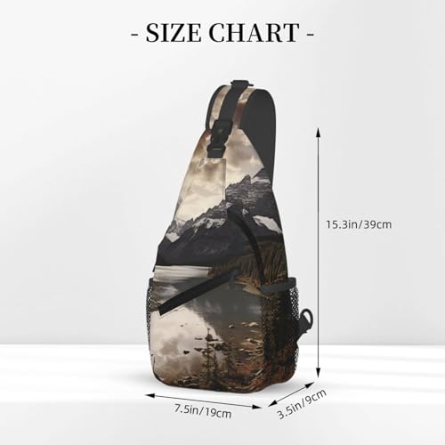 Sling Bag para hombres y mujeres bolso cruzado negro miniatura 2