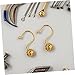 MUCKLILY 24pcs Golden Shower Curtain Hooks Hollow Ball Metal Rings with Luxurious Finish Design Fit for All Bathroom Styles and Rods Rustproof Decorative Holders
