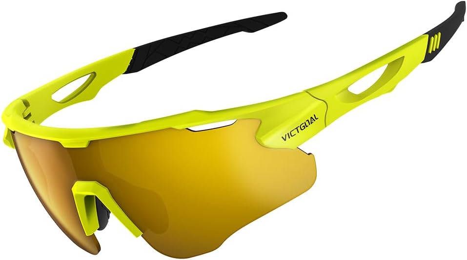VICTGOAL Cycling Glasses for Men Women with Polarized Lenses UV Protection Cycling Sunglasses TR90 Frame for MTB Bike Glasses