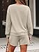 LILLUSORY Lounge Sets for Women Sweat Matching Two Piece Short Set Sweatsuits 2 Piece Pajama Casual Fall Fashion Outfits 2026 Clothes with Pocket Khaki XL