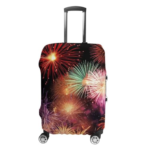 Beautiful Fireworks Luggage Cover, Washable Elastic Suitcase Cover Protector Fit 18-32 Inch Luggage