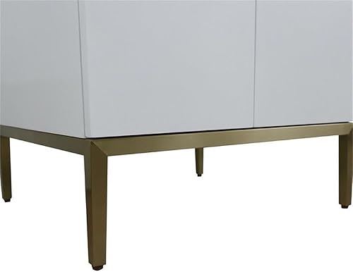 Miniatura 4 de Tivoli - Lavabo redondo individual de madera maciza de 25 pulgadas en piedra de granito blancogris