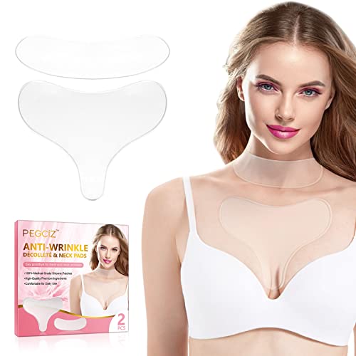 Beauty &Healthcare Original Hals Pad mit Hyaluron, Anti Falten Pad gegen Hals Chest Pad/Neck Pad - Set bestehend aus 2 Halsfalten Pads Wiederverwendbar für einen Faltenfreieren strafferen Hals (Rosa)