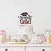 BOBYIYI Congrats Grad Cake Topper 2026 Graduation Party Decorations Class of 2026 Graduation Party Decorations for High School 2026 Grad Party Decor Black Red Glitter