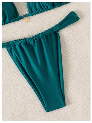 SHENHE Women's 2 Piece Swimsuits Triangle Bathing Suit Tie Back Sexy Thong Bikini Set4