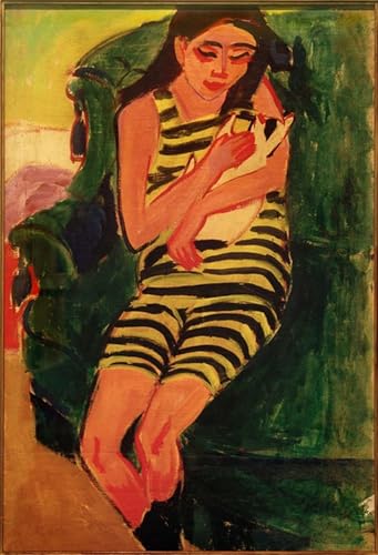 Cuadro en Lienzo Ernst Ludwig Kirchner Ragazza rannicchiata Solución Paredes Vacías Oficina