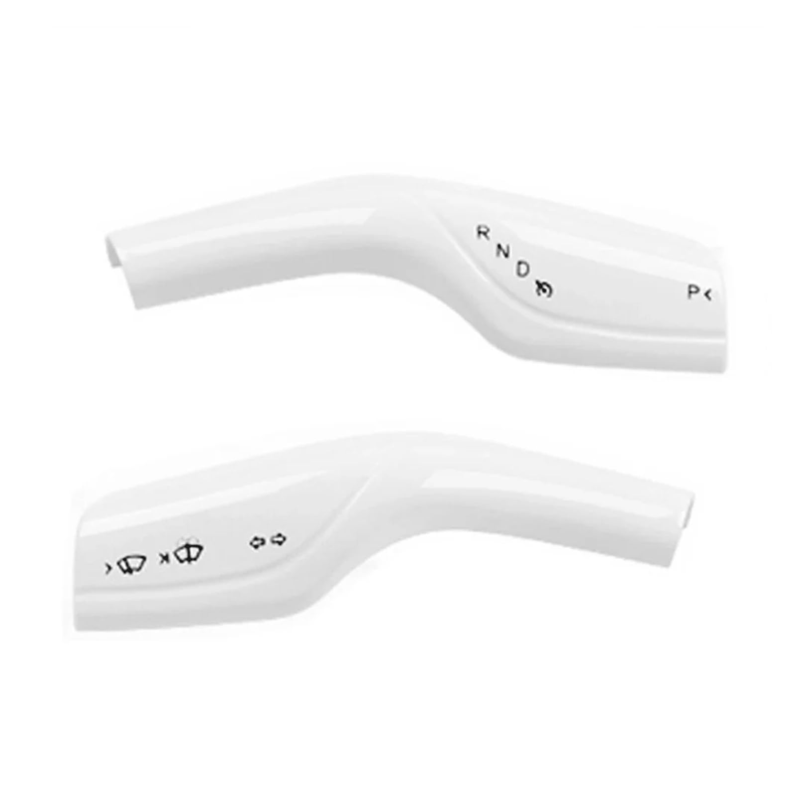 Car Interior Sticker 2Pieces for Tesla for Model for 3/Y 2022-2023 Interior Remodel Car ABS Column Shift Protection Cover(Whtie)