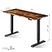 KKL Height Adjustable Electric Standing Desk, 55 x 28 Inches Sit Stand Desk Home Office Table with Splice Board, Rustic Brown