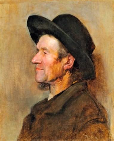 Impression d'affiches affiche toile homme au chapeau Imre Knopp 60x90cm
