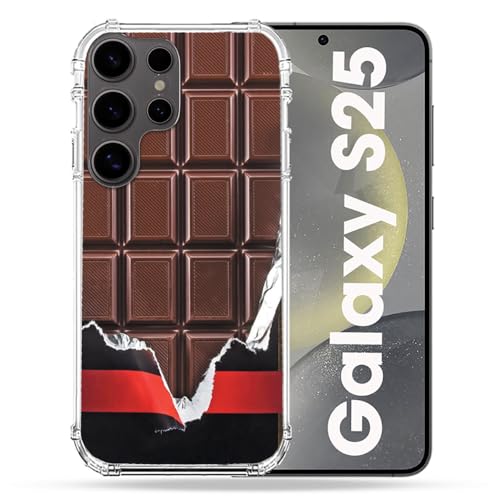 Coque Samsung S25 renforcée Cokitec protection antichoc rigide motif chocolat