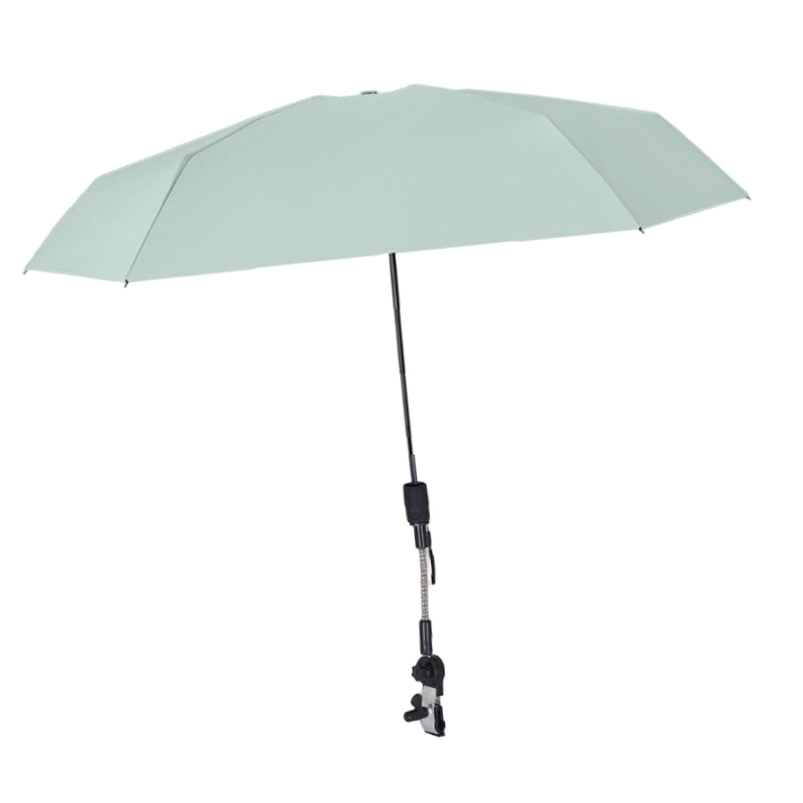predolo Sombrilla para silla de playa, sombrilla para cochecito de bebé de 38 ", protección solar plegable con abrazadera ajustable, sombrilla para cochecito, VERDE