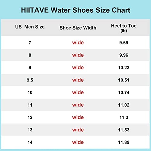 Hiitave Men Water Shoes Barefoot Beach Aqua Socks Quick Dry For Outdoor Sport Hiking Swiming Surfing Navy 7 M Us Men #TOP2