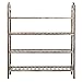 MyGift 4 Tier Farmhouse Torched Wood Entryway Shoe Rack Organizer Stand with Wooden Slat Shelves for Shoes Storage, Hallway Rack for Living Room, Bedroom, Shoe Bench