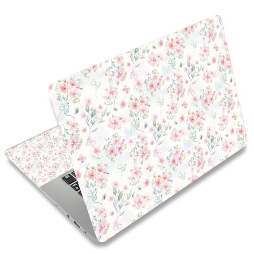 WINTOJO 11.6 13 13.3 14 15 15.6 inches Netbook Laptop Skin Sticker Decal Reusable Protector Cover Case for Laptop Notebook chromebook Pink Flowers W-NEK-48