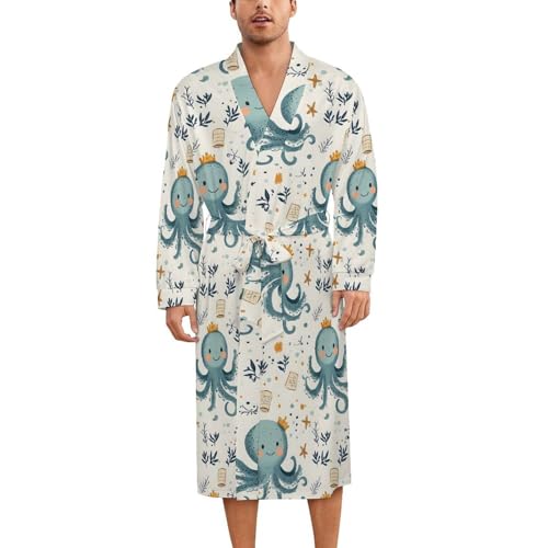Robe de nuit en soie imprimé pieuvre : le cadeau idéal pour couple