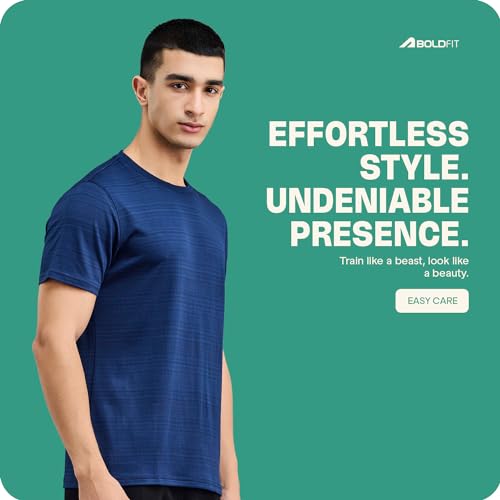 Image of Boldfit Gym T Shirts for Men Workout Breathable T Shirt for Man Active Wear Sports Tshirt for Men Lightweight Gym Tshirts for Man Dry Fit Running T Shirts for Boys Regular Fit Sports Tshirts