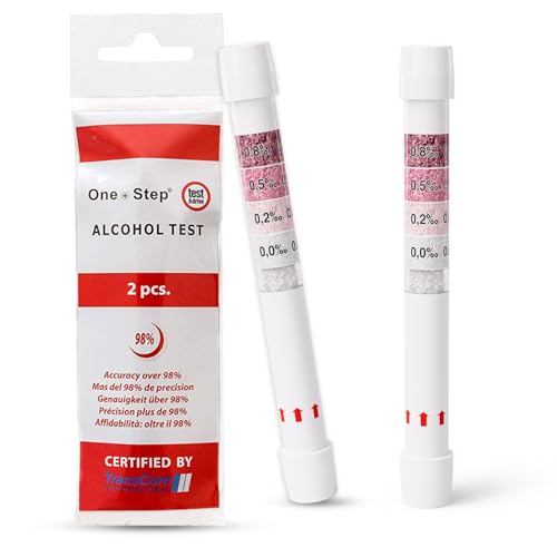 2 x Alcohol Breathalyzer Breathalyser Breath Tester Kit - UK & EU Certified Test Kits - readouts for 0.0 0.2 0.5 and 0.8 see chart for every Country in EU